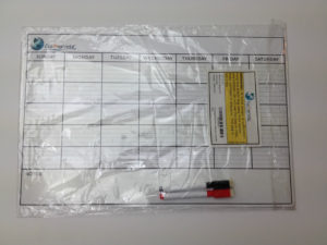 EcoMagNote -Monthly magnetic calendar is provided in a poly bag packaging